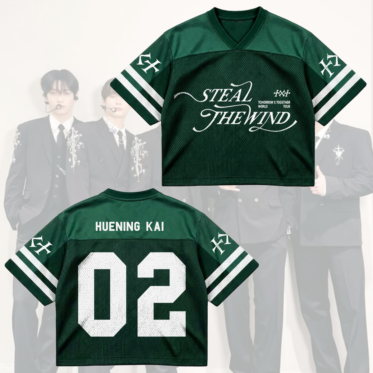 TXT MOA  Steal The Wind Tour Sporty Mixed Mesh Jersey Gift For Fans