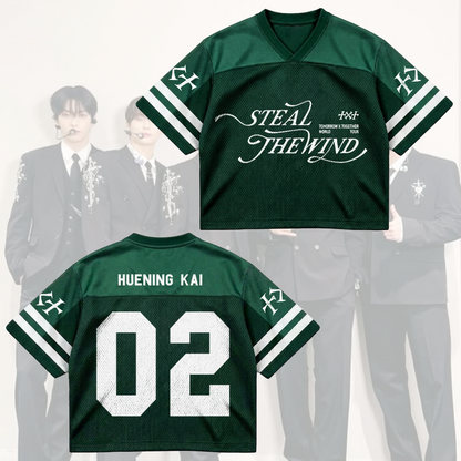 TXT MOA  Steal The Wind Tour Sporty Mixed Mesh Jersey Gift For Fans