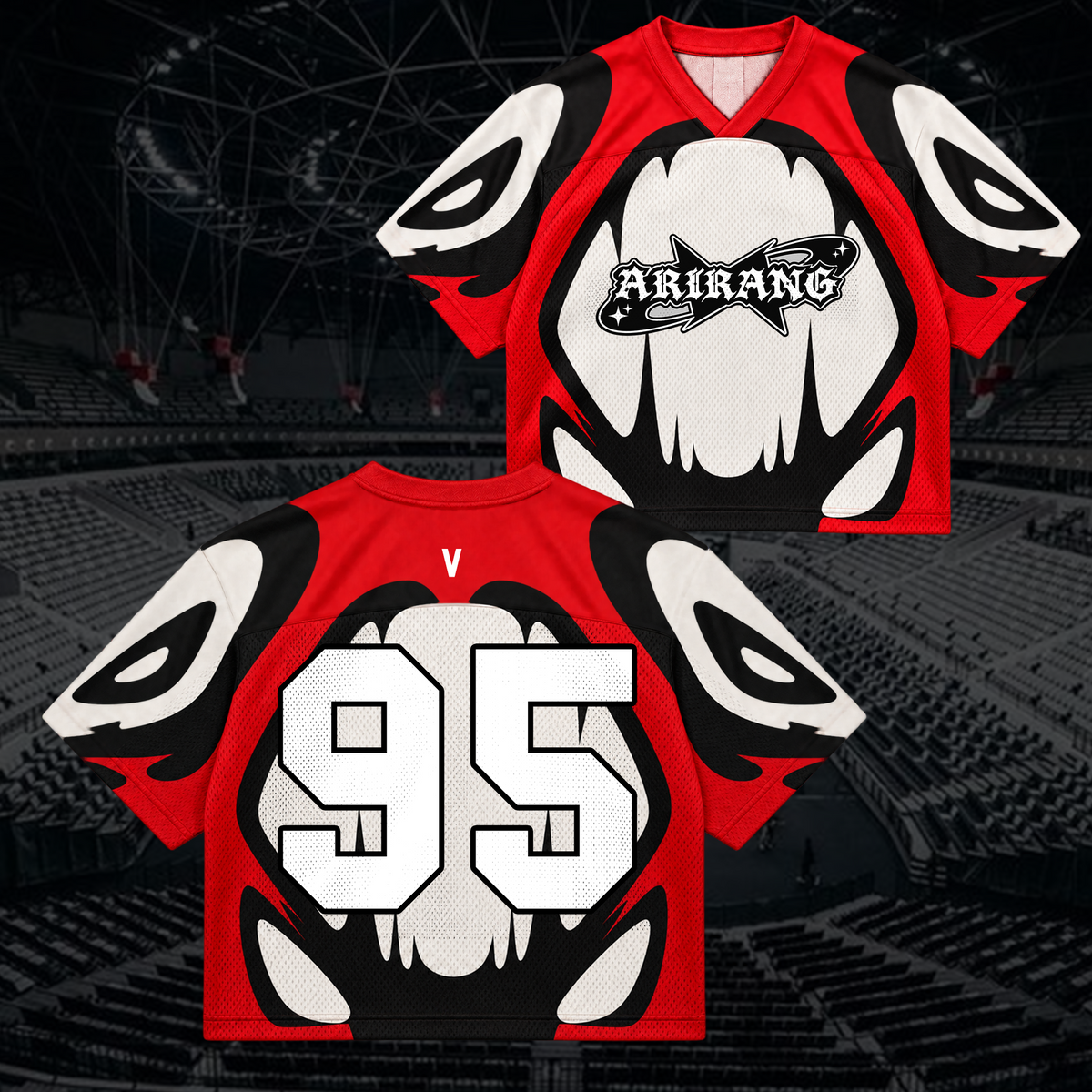 Rebellious Arirang B.T.S Club All Members Retro Streetwear Mixed Mesh Jersey For Fans