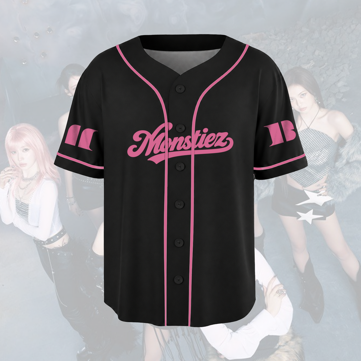 Fiery The Choom World Tour Babymonster PStreetwear Baseball Jersey Gift for Fans