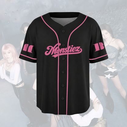 Fiery The Choom World Tour Babymonster PStreetwear Baseball Jersey Gift for Fans