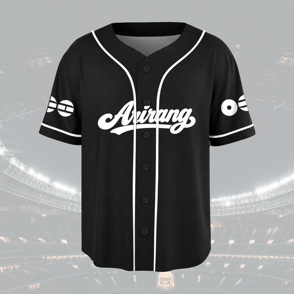 Dynamic Arirang BTS Retro Black Baseball Jersey For Army