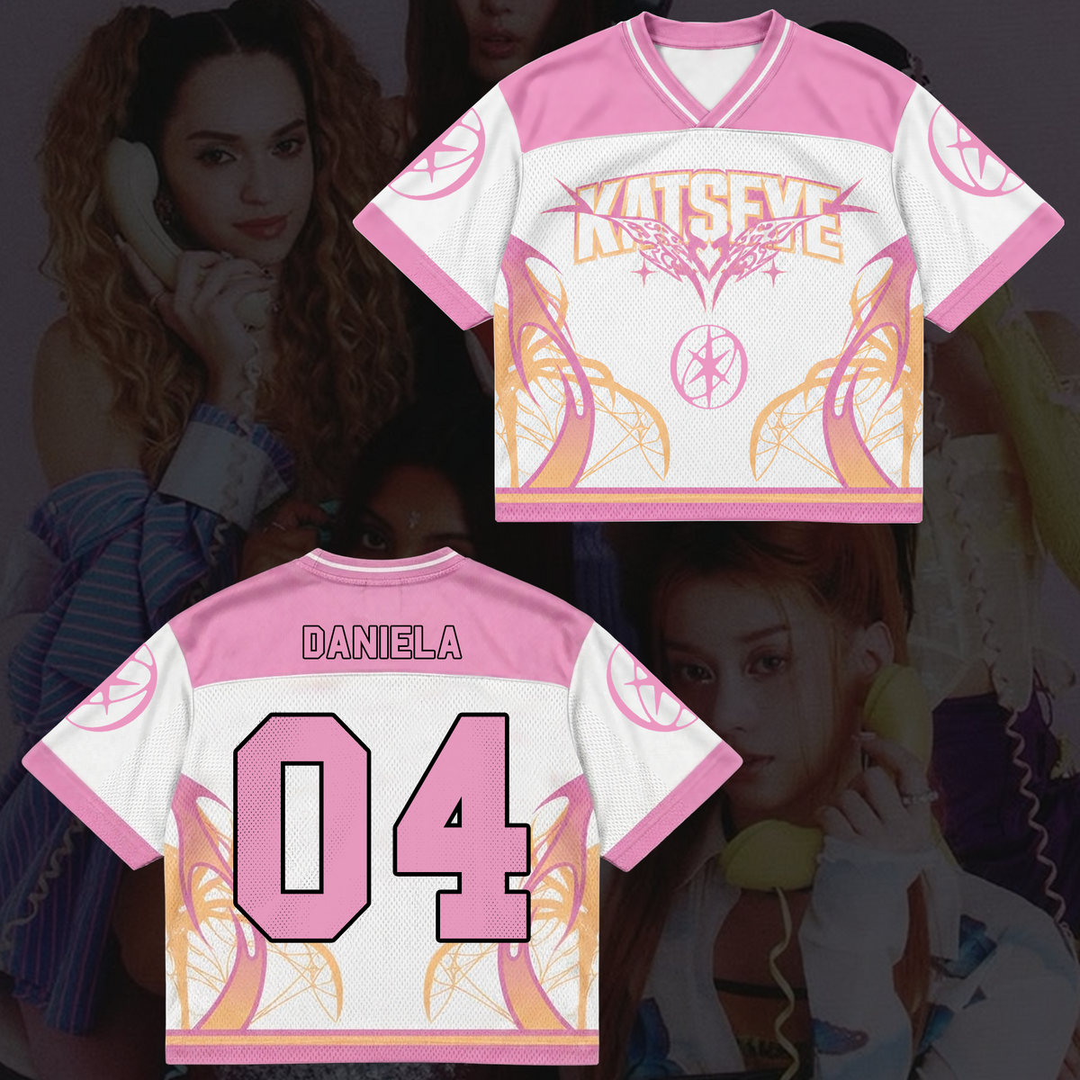 KATSEYE Wild Tour Sporty Purple Mixed Mesh Jersey für EYEKONS