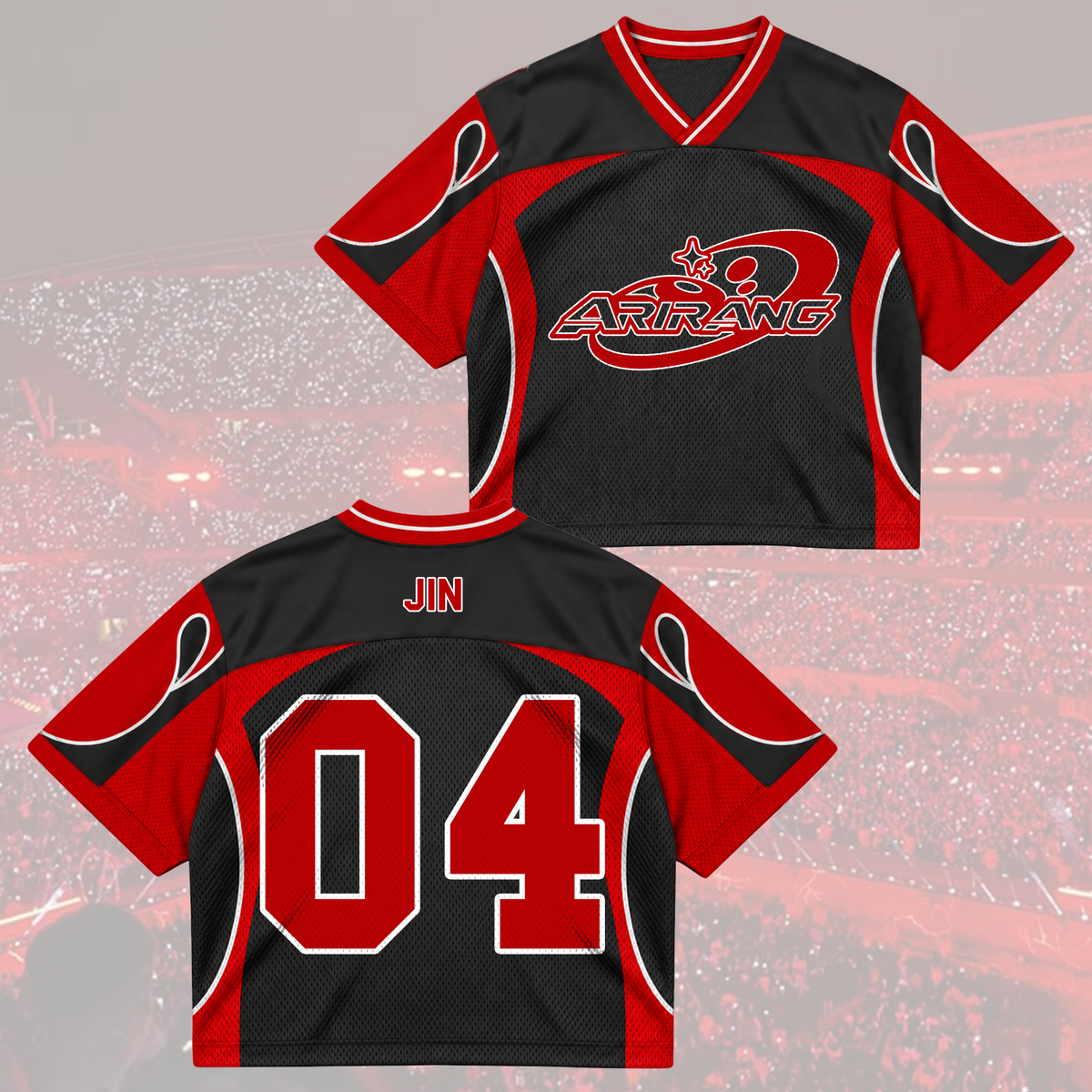 Dramatic Arirang Army Club All Members Cyber Grunge Mixed Mesh Jersey For Fans
