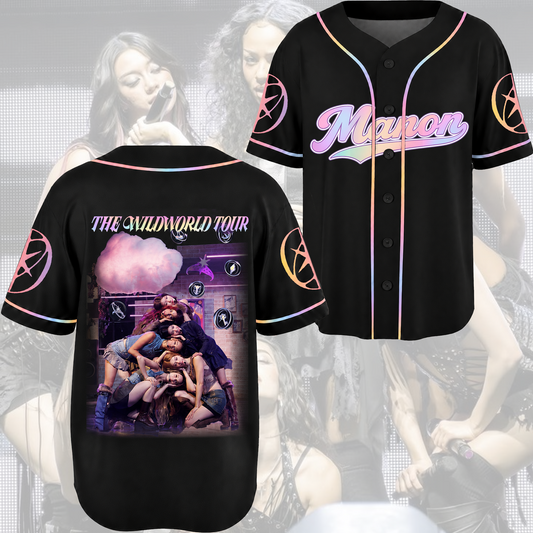 Glow Katseye The Wildworld Tour 2026 Baseball Jersey Fan Edtion