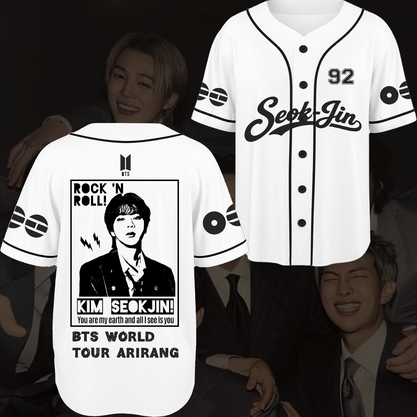HipHop BTS Arirang World Tour Baseball Jersey Gift For Fans
