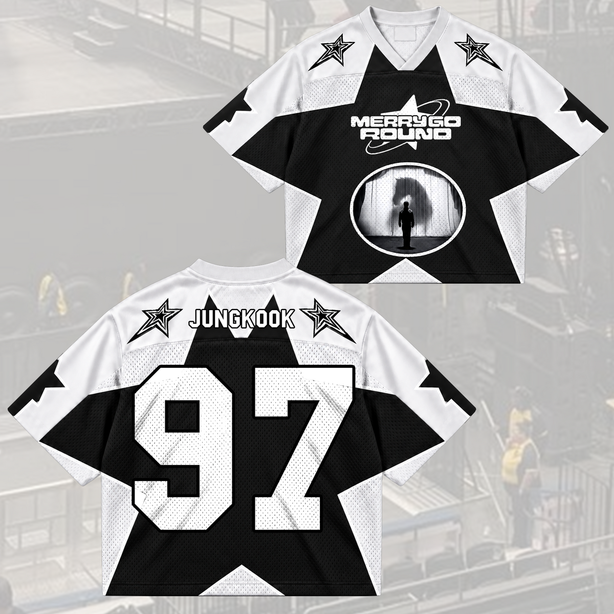 Electric Merry Go Round Army Club All Members Abstract Geometric Mixed Mesh Jersey For Fans
