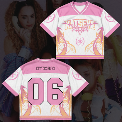 KATSEYE Wild Tour Sporty Purple Mixed Mesh Jersey für EYEKONS
