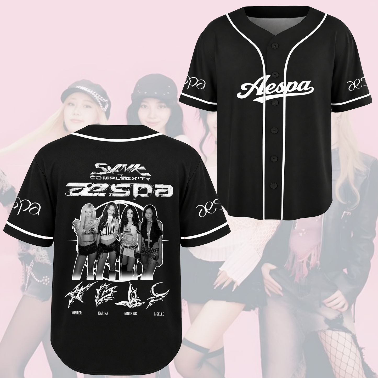 Aespa SYNK Complexity Symbols Baseball Jersey Gift For Fans
