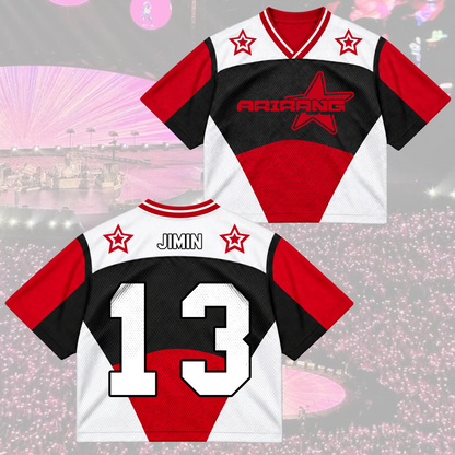 Savage Arirang Army Club All Members Futuristic Racing Mixed Mesh Jersey For Fans