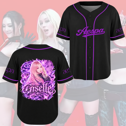 Cyber Fairy Aespa SYNK Complexity Tour Baseball Jersey Gift For Fans