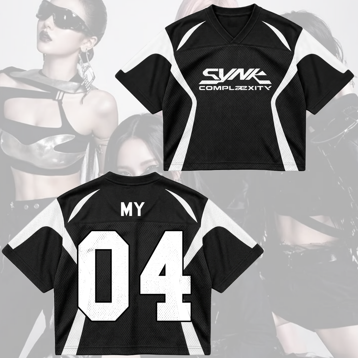 Aespa Synk Complexity Tour Futuristic Cyberpunk Mixed Mesh Jersey Gift For Fans