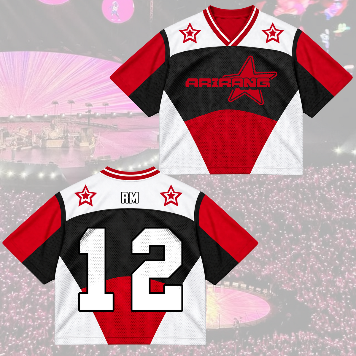 Savage Arirang Army Club All Members Futuristic Racing Mixed Mesh Jersey For Fans