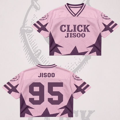 Chic Jisoo Click Album Mixed Mesh Jersey BLACKPINK Fan Gift for Blink
