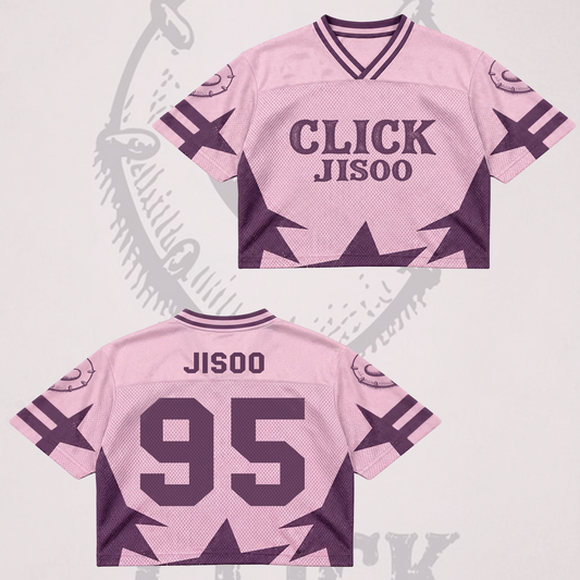 Chic Jisoo Click Album Mixed Mesh Jersey BLACKPINK Fan Gift for Blink