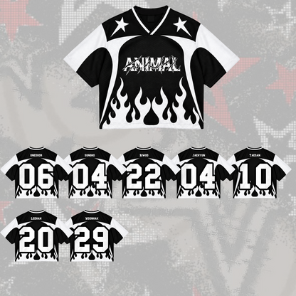Fierce Animal Onedoor Club All Members Cyber Grunge Mixed Mesh Jersey For Onedoor