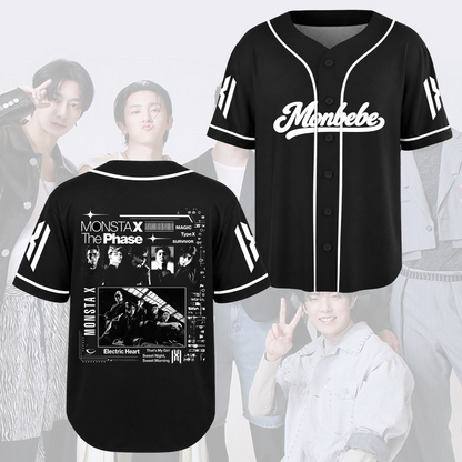 MONSTA X Monbebe The Phase Tour  Grunge Baseball Jersey Gift For Fans