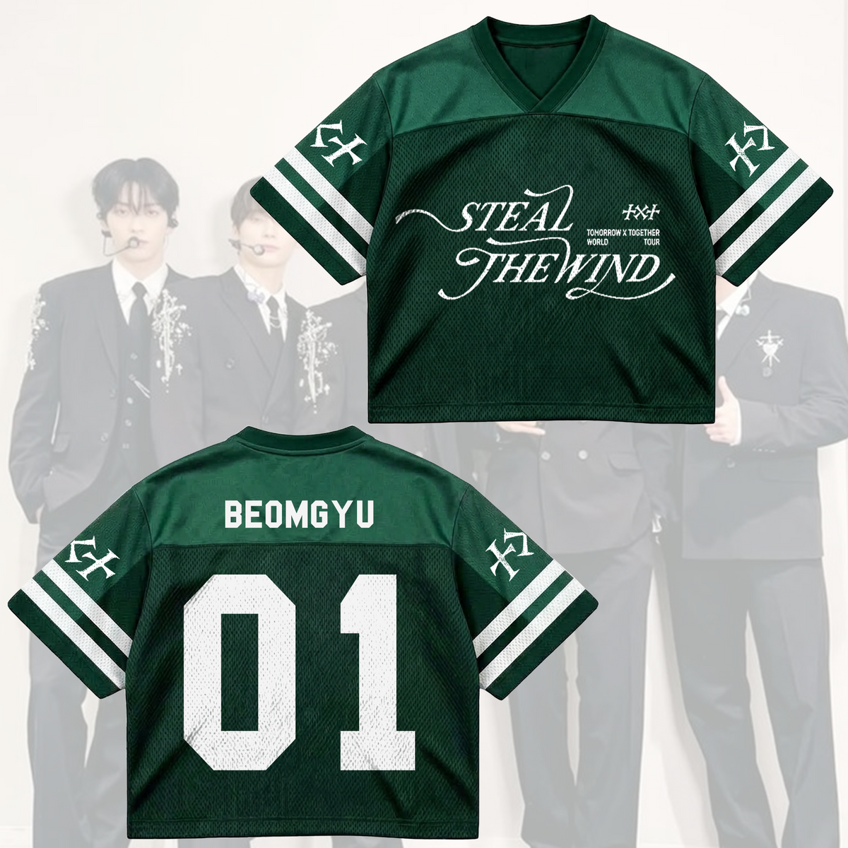 TXT MOA  Steal The Wind Tour Sporty Mixed Mesh Jersey Gift For Fans