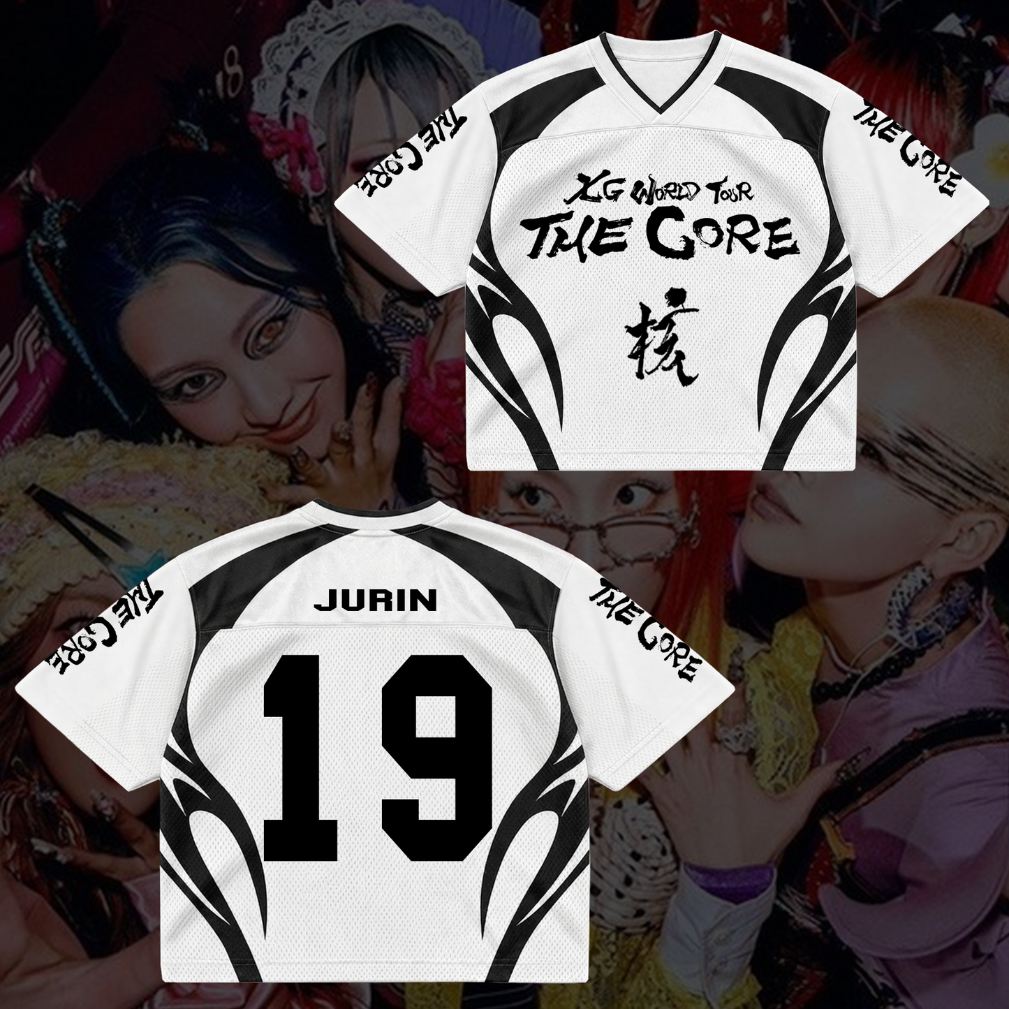 Fierce XG The Core World Tour Mixed Mesh Jersey Cool Gift for Fans