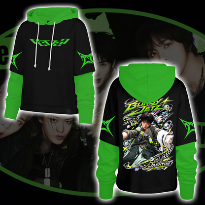 NCT 127 Blingy Jets Cyberpunk Tour Explosion Shortstop Hoodie Geschenk für Fans