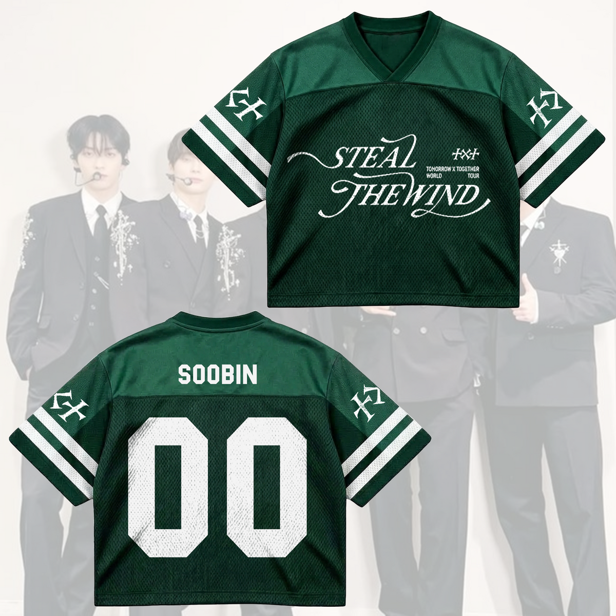 TXT MOA  Steal The Wind Tour Sporty Mixed Mesh Jersey Gift For Fans
