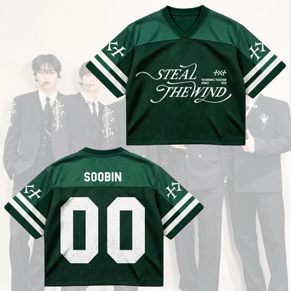 TXT MOA  Steal The Wind Tour Sporty Mixed Mesh Jersey Gift For Fans