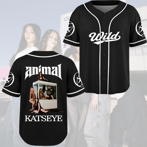 KATSEYE WILD Album Animal Concert Baseball Jersey Gift For Fans