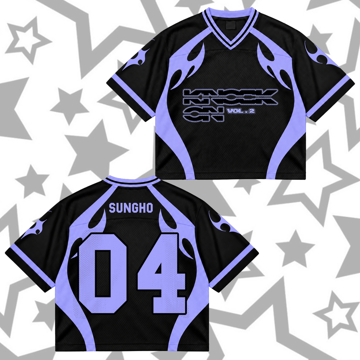 Vivid Knock On Onedoor Club All Members Cyber Grunge Mixed Mesh Jersey For Onedoor