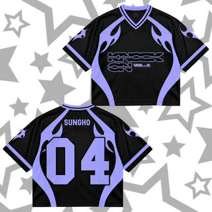 Vivid Knock On Onedoor Club All Members Cyber Grunge Mixed Mesh Jersey For Onedoor