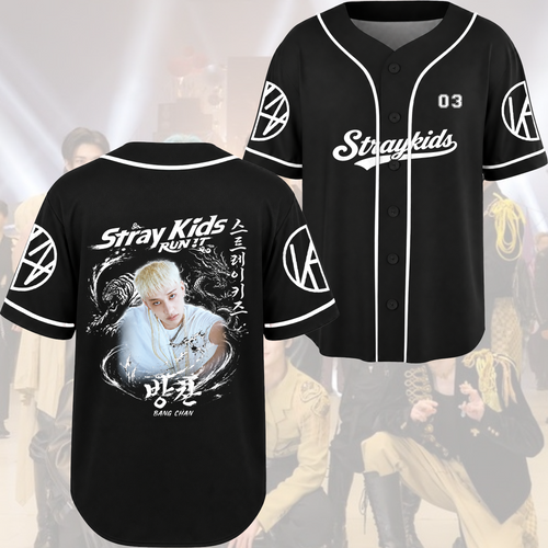 Stray Kids Run It World Tour Rebel Orient Streetwear Baseball Jersey Gift For Fans