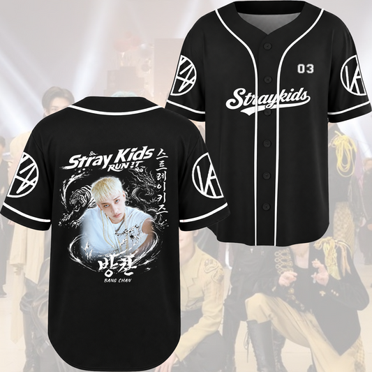 Stray Kids Run It World Tour Rebel Orient Streetwear Baseball Jersey Gift For Fans