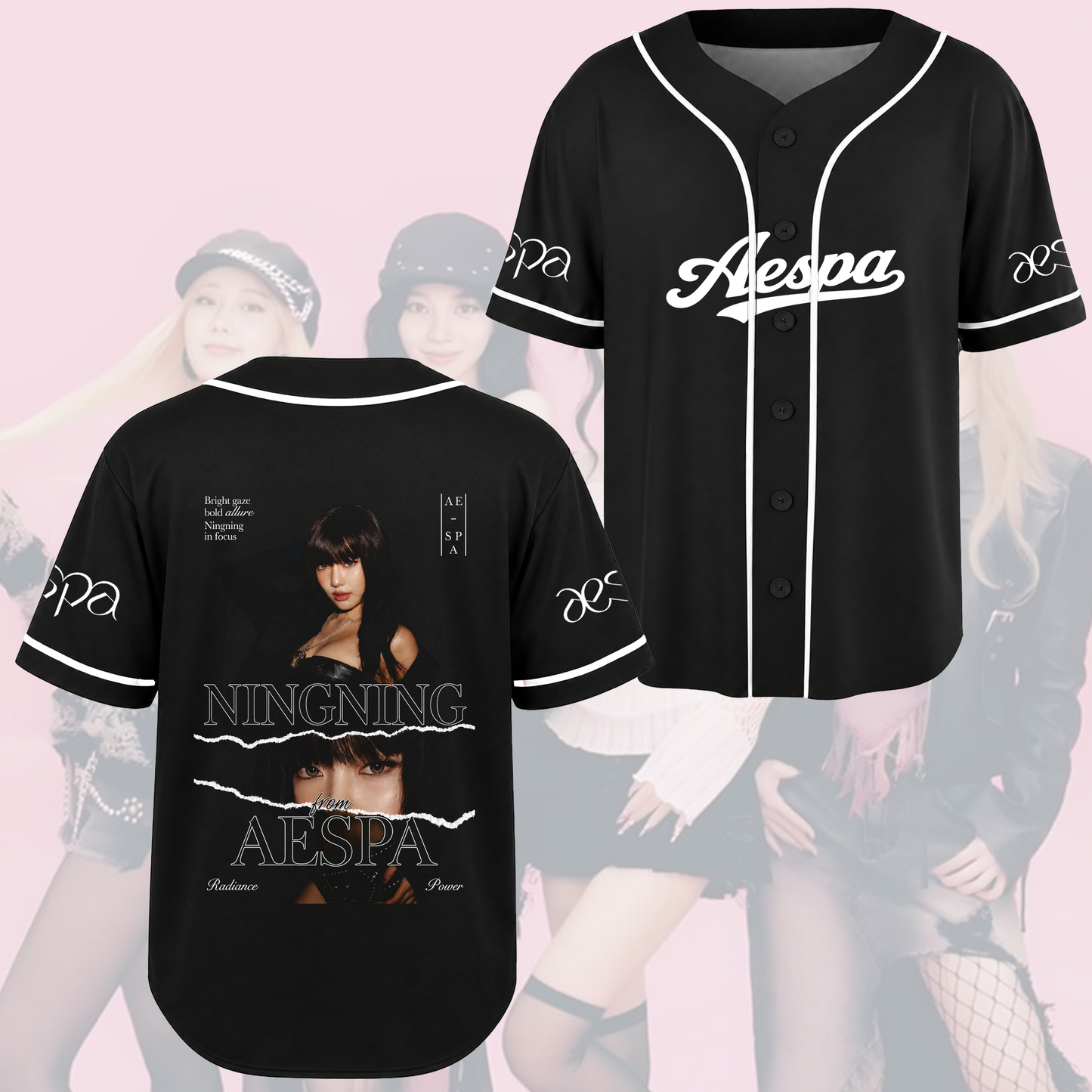 Geek Chic Aespa  Baseball Jersey Gifts For Fans