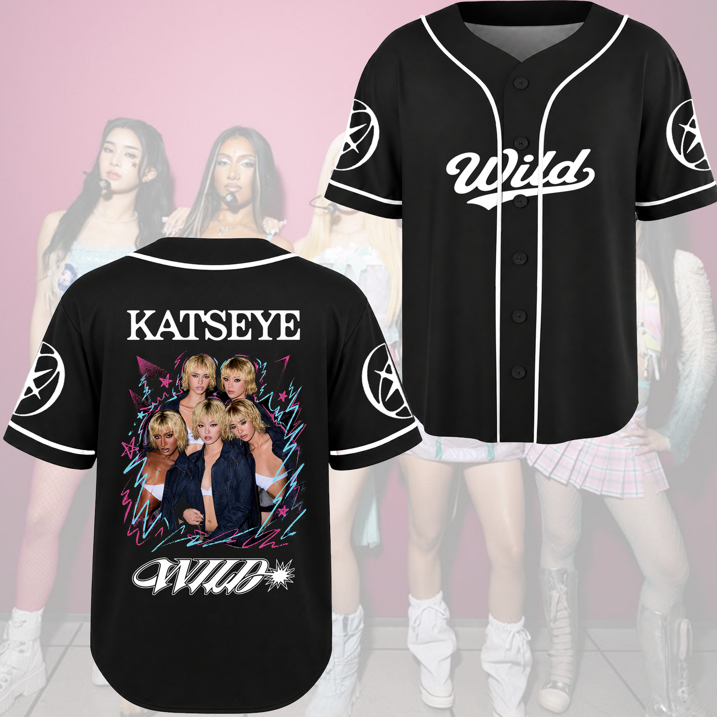 Bold KATSEYE The Wildworld Tour Basseball Jersey Gift For Fans