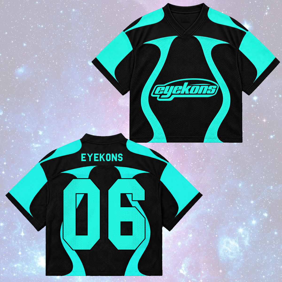 KATSEYE Wild Tour Sporty Purple Mixed Mesh Jersey für EYEKONS