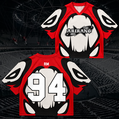 Rebellious Arirang B.T.S Club All Members Retro Streetwear Mixed Mesh Jersey For Fans