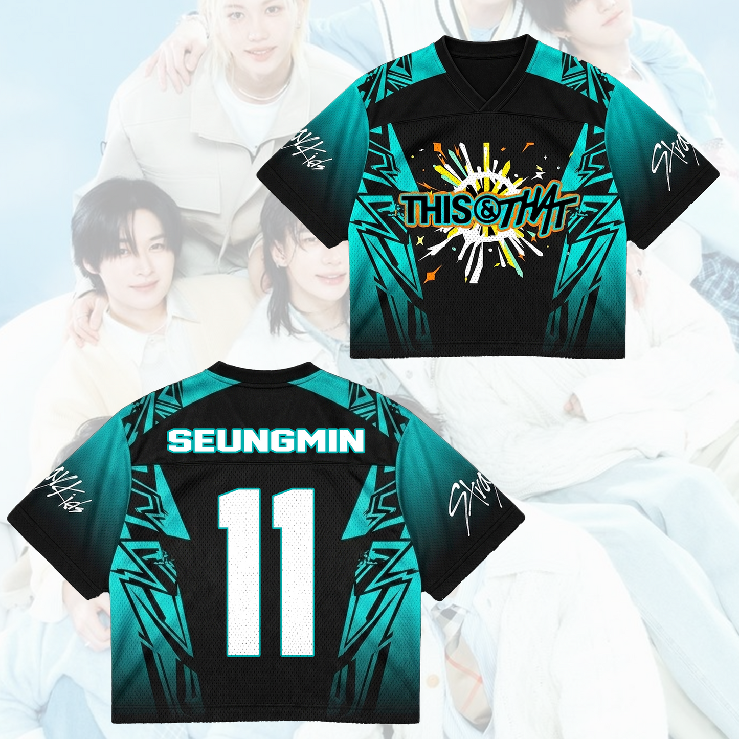 Sporty Stray Kids This & That Mixed Mesh Jersey Gifts For Fans