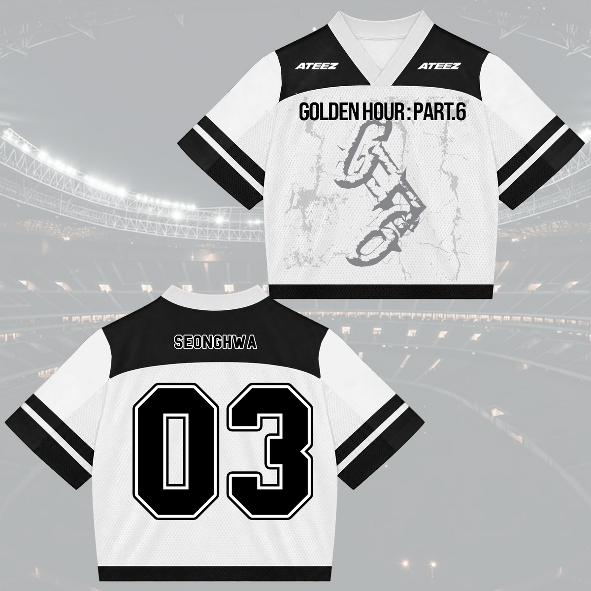 Dramatic Golden Hour Part 6 ATEEZ Mixed Mesh Jersey For Atiny