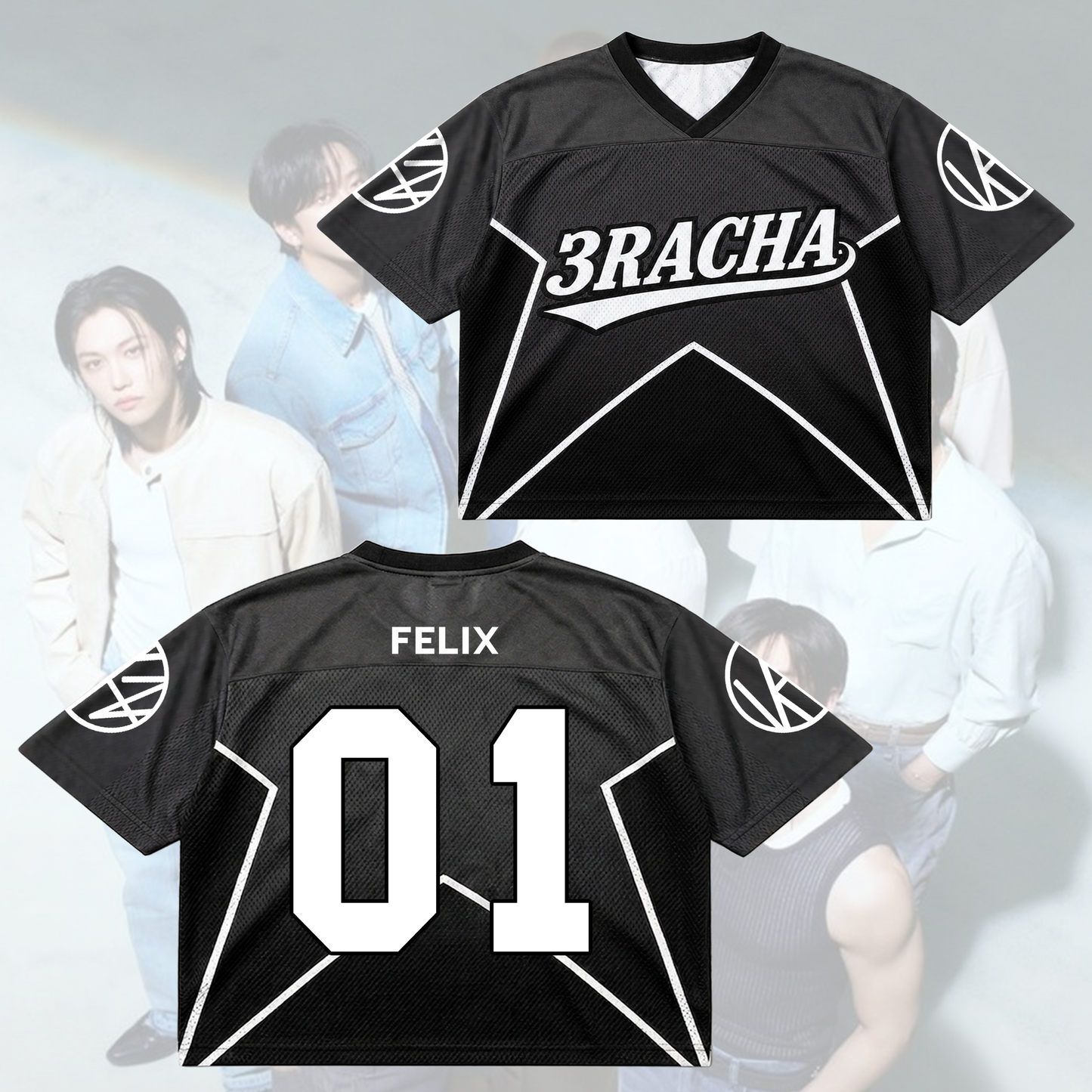 Stray Kids 3RACHA Football Jersey SKZ World Tour Concert Outfit Gift For Fans