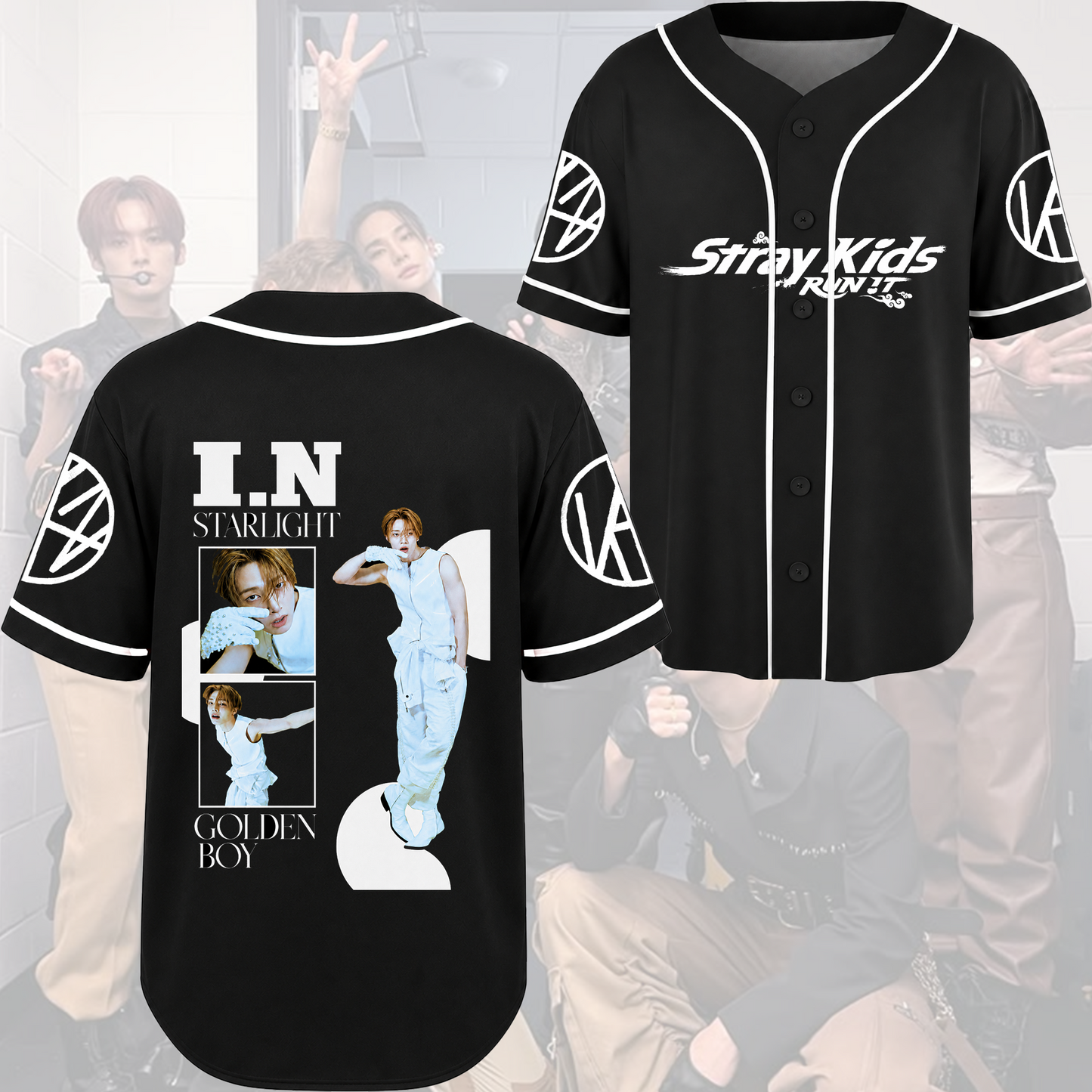 Stray Kids World Tour Urban Spotlight Baseball Jersey Run It Concert Gift For Fans