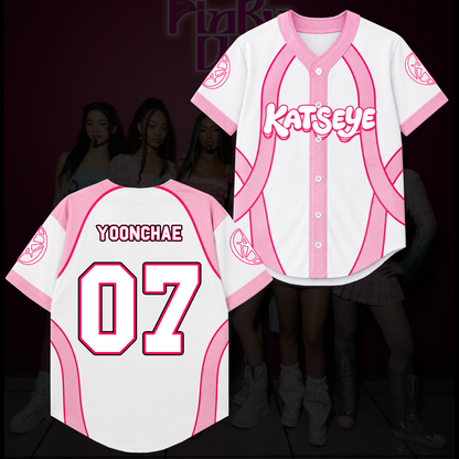Candy Pink Katseye Wildworld Tour Baseball Jersey Gift For Fans