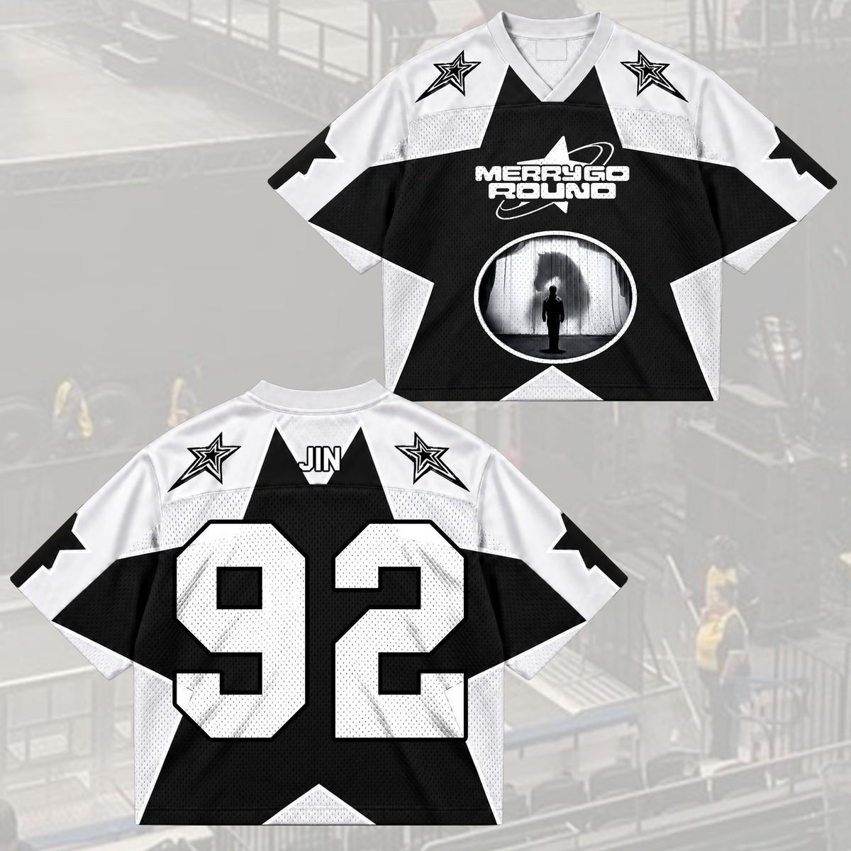 Electric Merry Go Round Army Club All Members Abstract Geometric Mixed Mesh Jersey For Fans