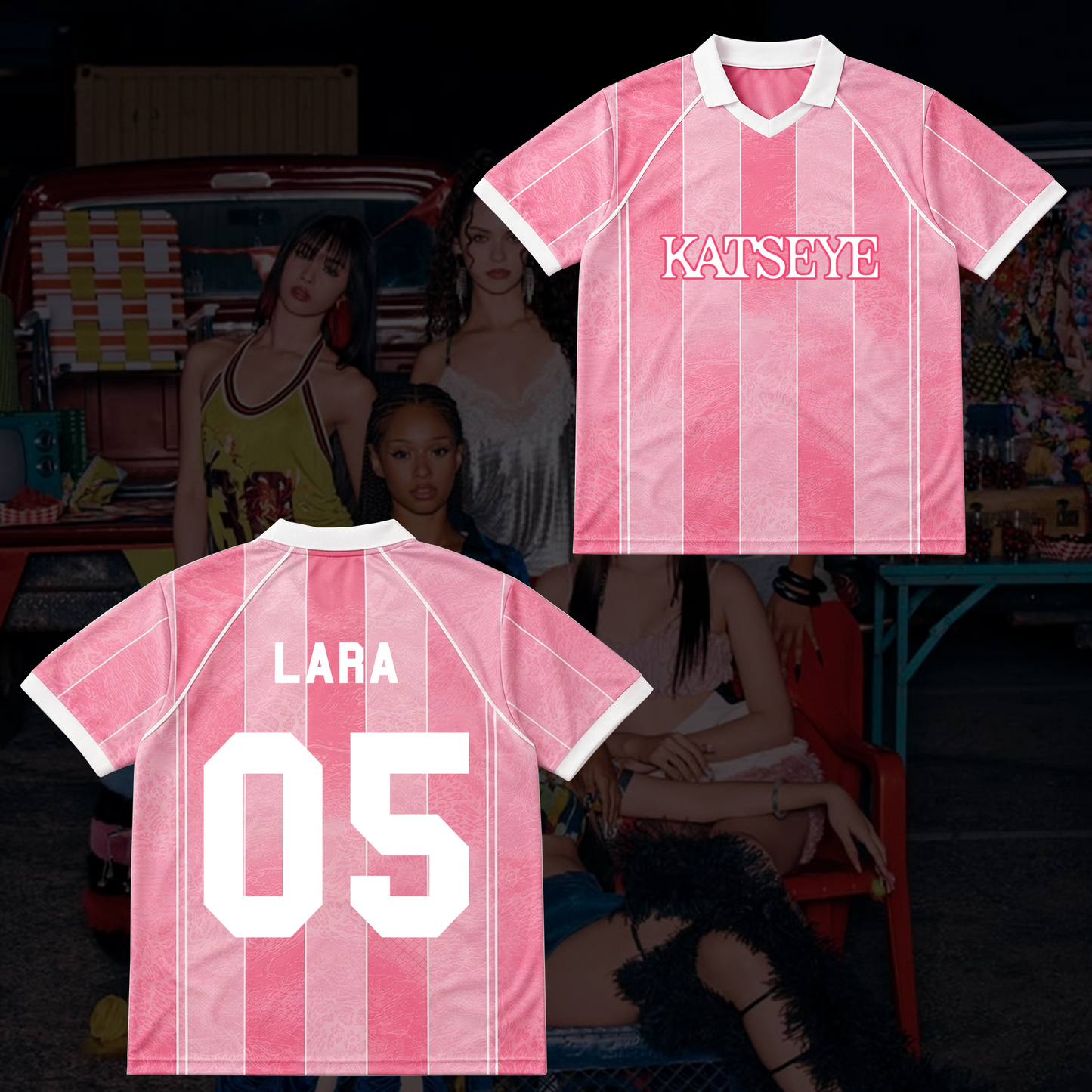 Radiant KATSEYE Winged Neck Baseball Shirt The Wildworld Tour Gift for Fan