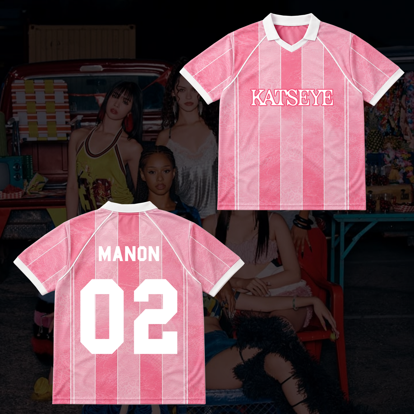 Radiant KATSEYE Winged Neck Baseball Shirt The Wildworld Tour Gift for Fan