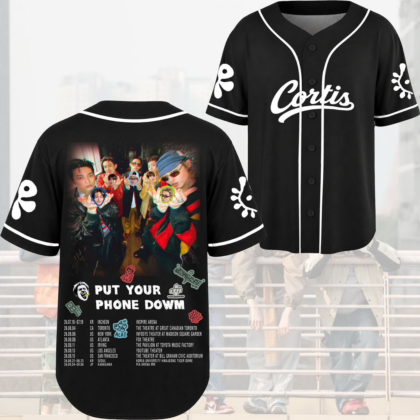 Iconic Cortis Put Your Phone Down Tour Baseball Jersey Coer Edition