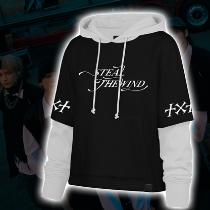 TXT Steal The Wind Tour Grunge Streetwear Shortstop Hoodie Geschenk für Fans