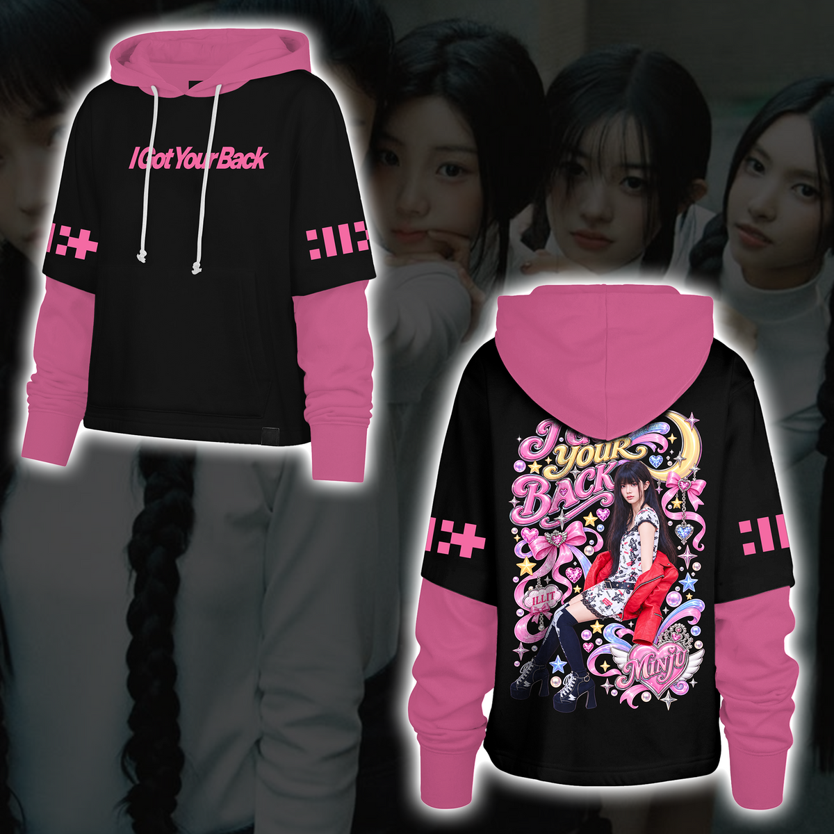 Traumhafter Choom Tour Babymonster Moon Dark Aesthetic Shortstop Kapuzenpullover Halloween-Geschenk für Fans