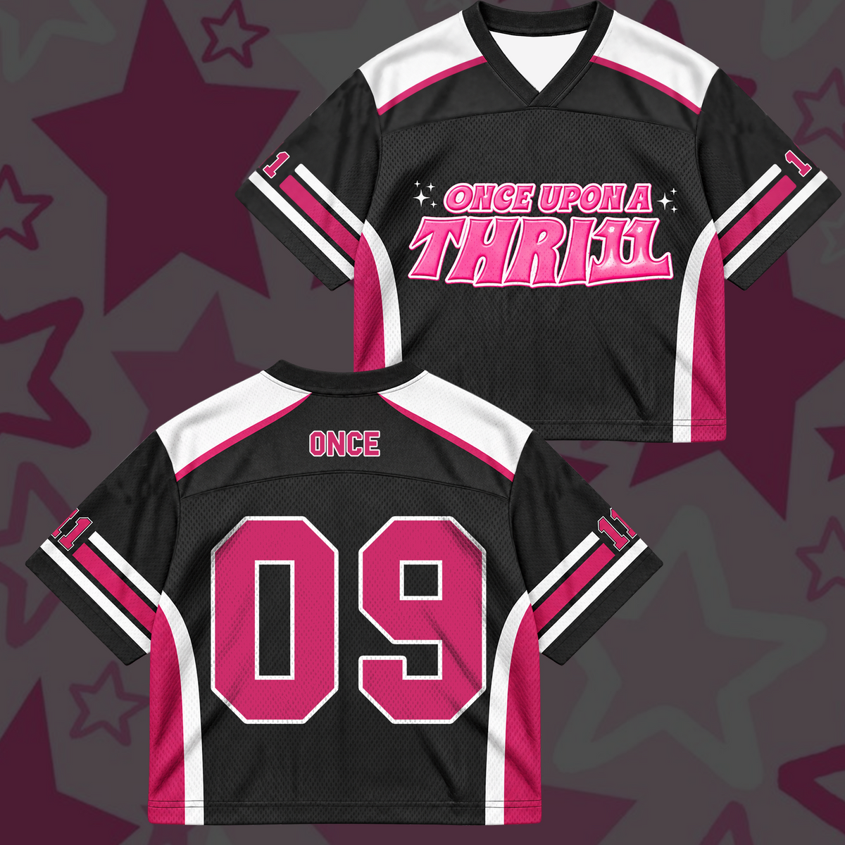 Vibrant TWICE Once Upon A Thr11l 11th Anniversary Cyber Grunge Mix Mesh Jersey For Once