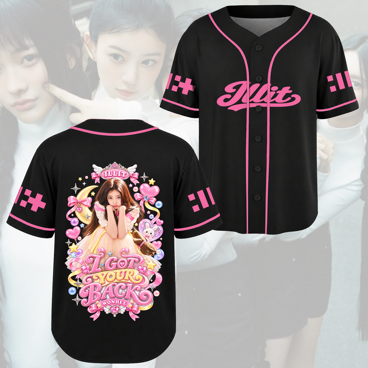 Adorable Illit I Got Your Back Coquette Baseball Jersey For Gllit