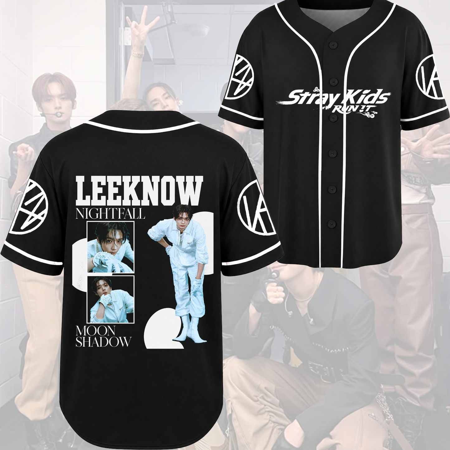Stray Kids World Tour Urban Spotlight Baseball Jersey Run It Concert Gift For Fans