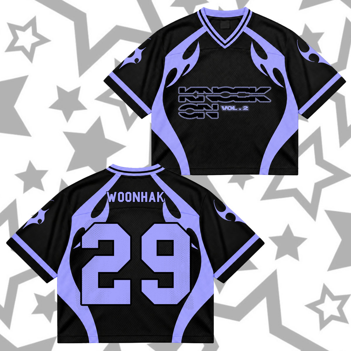 Vivid Knock On Onedoor Club All Members Cyber Grunge Mixed Mesh Jersey For Onedoor